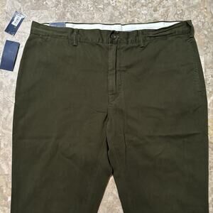 Polo Ralph Lauren Pants Mens 38x30 Green Bedford Chino Cotton Twill NEW
